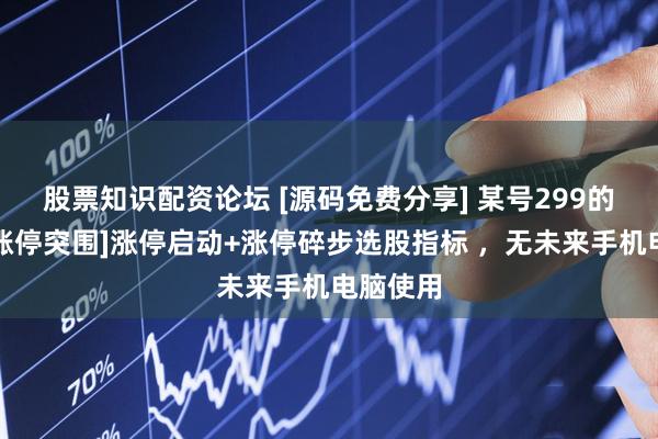 股票知识配资论坛 [源码免费分享] 某号299的指标【涨停突围]涨停启动+涨停碎步选股指标 ，无未来手机电脑使用